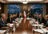 Iran Accuses US of Making Excuses as Historic Islamabad Peace Talks Collapse Diplomats from US, Iran, and Pakistan meet at large table.